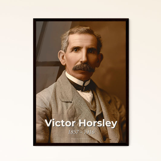 Victor Horsley: Pioneering British Neurosurgeon - An Inspiring Portrait in Monochrome Elegance for Your Home Decor Collection
