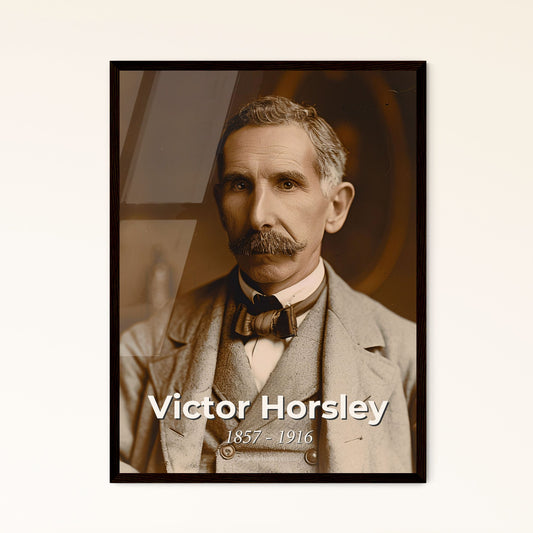 Victor Horsley: Pioneering Neurosurgeon - Iconic Portrait in Monochrome, Perfect for Home Decor & Unique Gifts, High-Quality Print