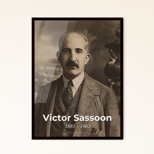 Victor Sassoon: Icon of Shanghai Luxury - Stunning Cinematic Portrait Print for Timeless Elegance in Home Decor