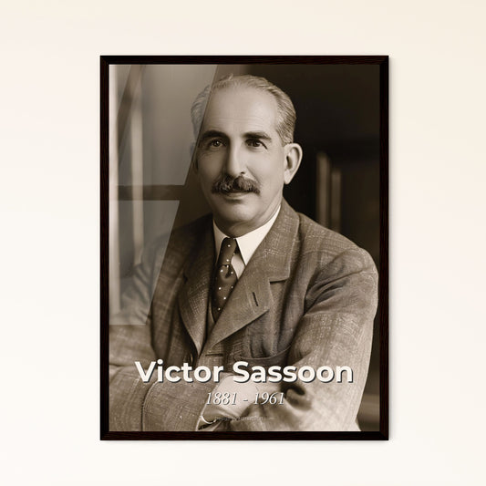 Victor Sassoon: Iconic British Hotelier | Ultrarealistic Portrait, Vintage Elegance | Perfect for Home Decor & Gifting