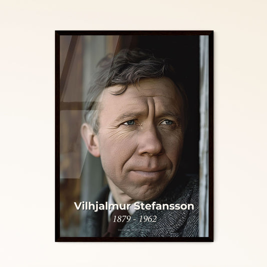 Vilhjalmur Stefansson: Arctic Explorer & Cultural Documentarian - Stunning Portrait in Monochrome with Rustic Charm