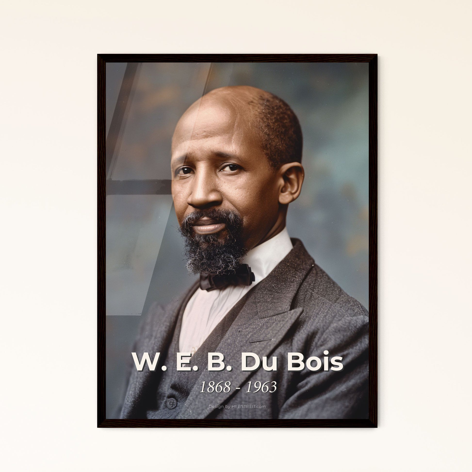 W.E.B. Du Bois: Visionary Scholar & NAACP Co-Founder - Timeless Portrait in Elegant Monochrome for Home Decor & Gifting