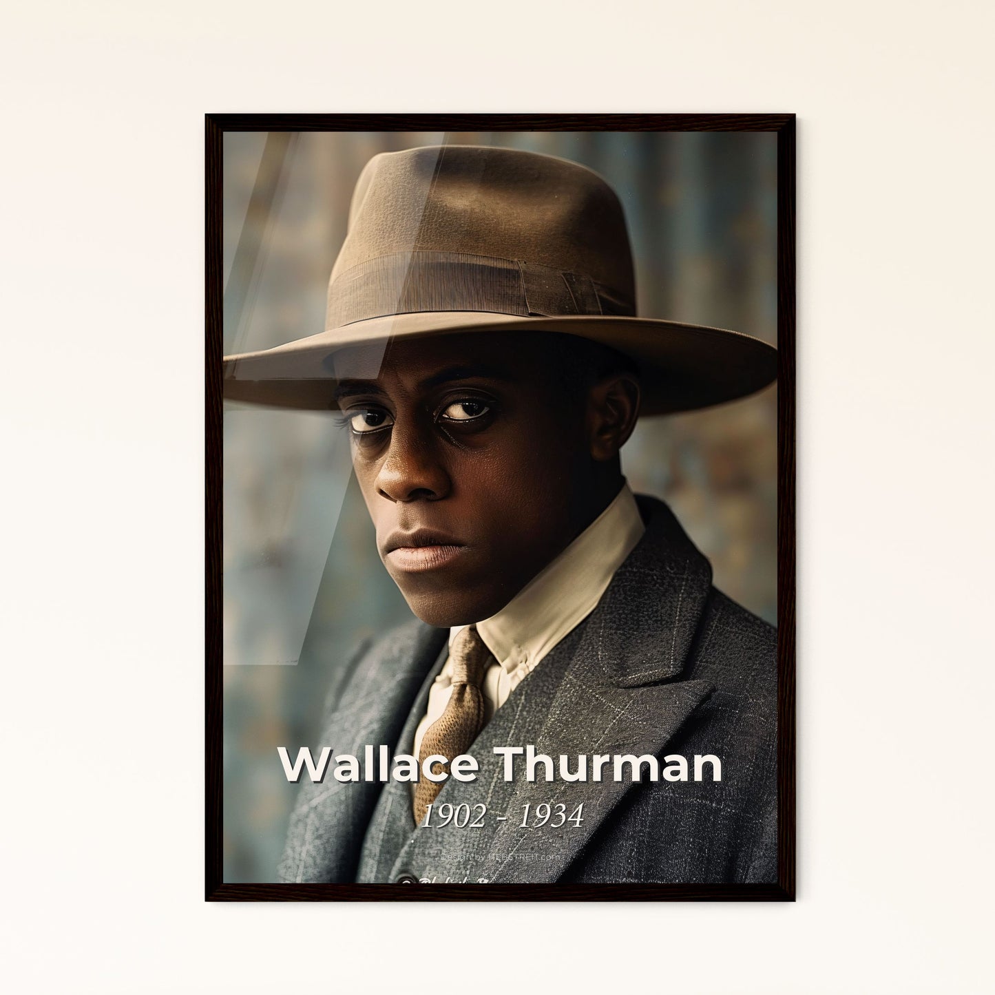 Wallace Thurman: Icon of the Harlem Renaissance - Exquisite Portrait in Monochrome - Artistry for Home Decor & Gifts