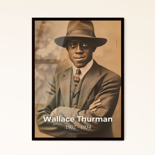 Timeless Portrait of Wallace Thurman: Celebrated Harlem Renaissance Writer – Vintage Cinematic Print for Distinctive Home Décor