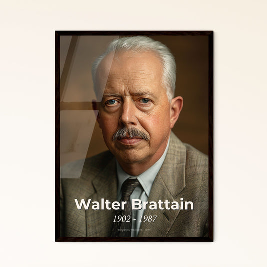 Timeless Tribute: Walter Brattain, Co-inventor of the Transistor - A Unique Cinematic Portrait for Elevating Your Space