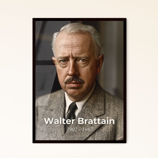 Walter Brattain: Pioneer of the Transistor - Nobel Laureate Portrait in Stunning Monochrome | Perfect Gift & Home Décor Statement