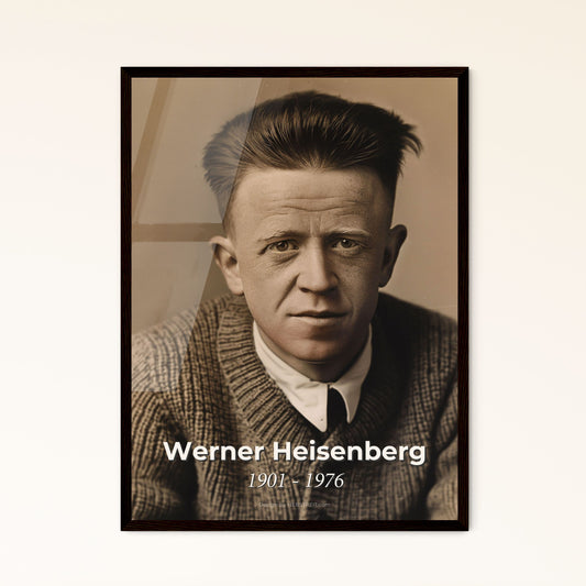 Timeless Portrait of Werner Heisenberg: Celebrating the Father of Quantum Mechanics – Exceptional Print on Aluminum or Framed