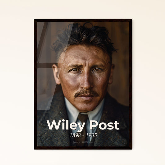 Wiley Post: Pioneer Aviator - Iconic Portrait in Rustic Sepia - Stunning High-Quality Print for Home Decor or Sophisticated Gifting