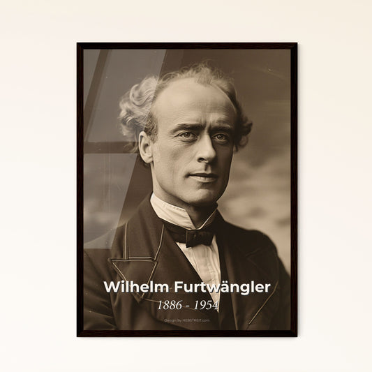 Wilhelm Furtwängler: Iconic Berlin Philharmonic Conductor - Artistic Portrait in Cinematic Sepia on Premium Print Options