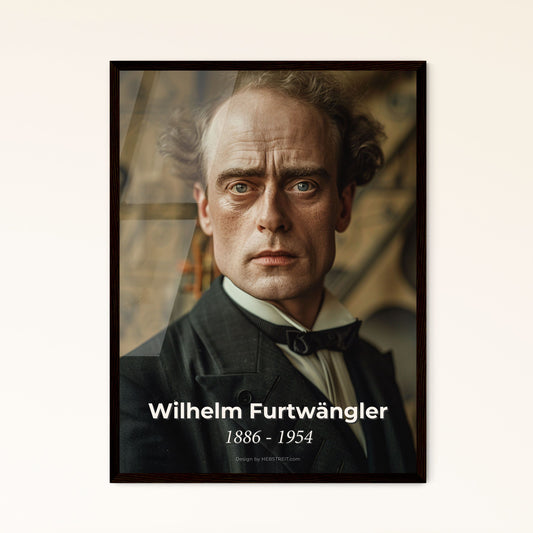 Wilhelm Furtwängler: Iconic German Conductor - Cinematic Portrait on Rustic Background, Perfect for Home Decor & Gifts