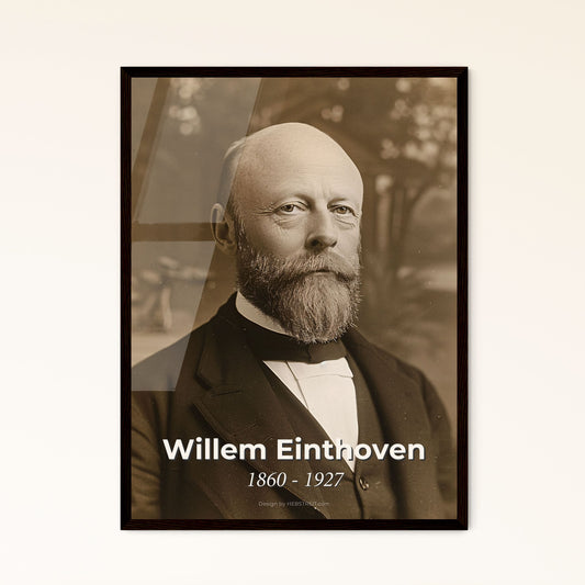 Timeless Tribute: Willem Einthoven, Pioneer of ECG, Captured in Cinematic Monochrome - Perfect for Home Decor & Gifting