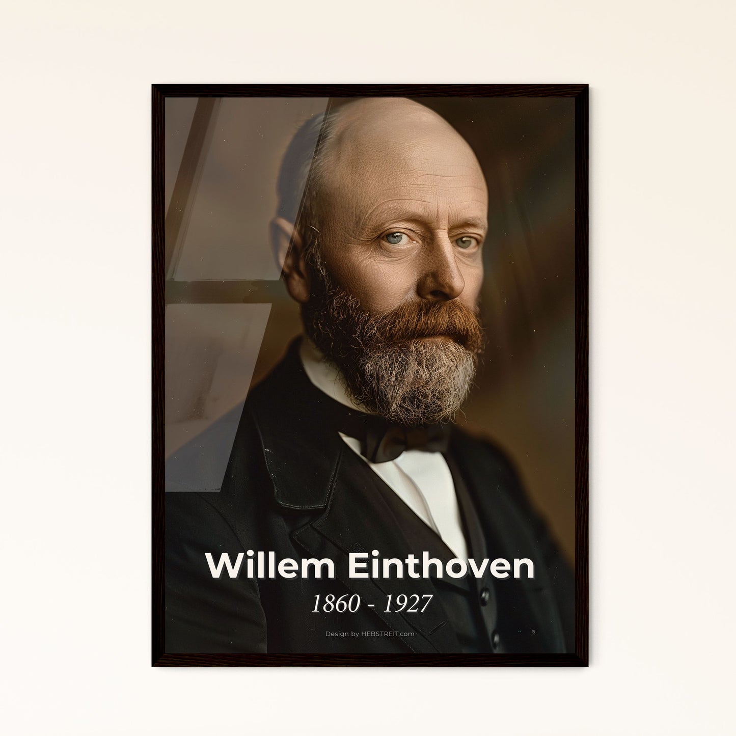 Willem Einthoven: Pioneer of ECG, Monochromatic Portrait with Rustic Essence - Perfect for Home Decor & Unique Gifts