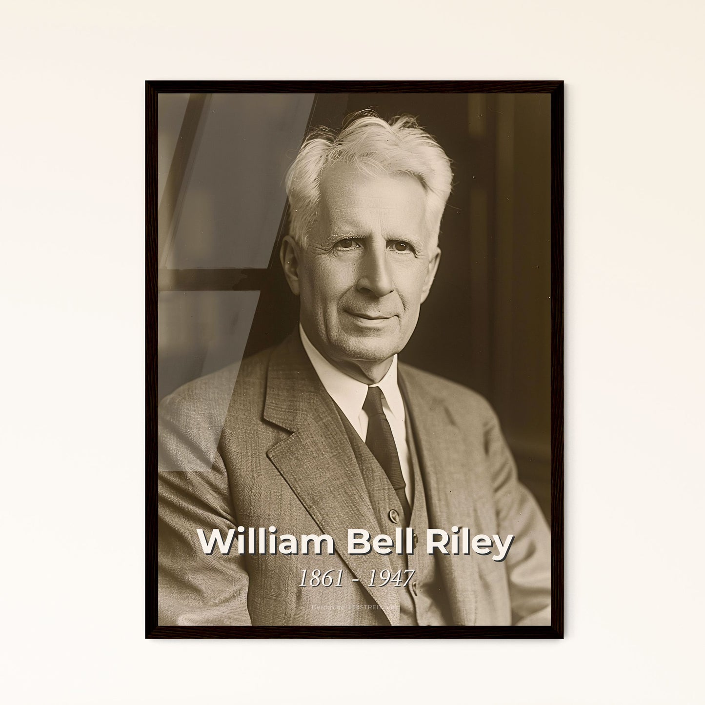 William Bell Riley: Iconic American Preacher & Educator (1861-1947) - Timeless Portrait in Monochrome Elegance for Home Decor