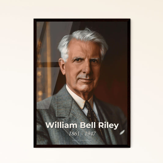 Timeless Tribute: William Bell Riley, Visionary Preacher & Educator - Stunning Ultrarealistic Portrait for Inspiring Home Decor