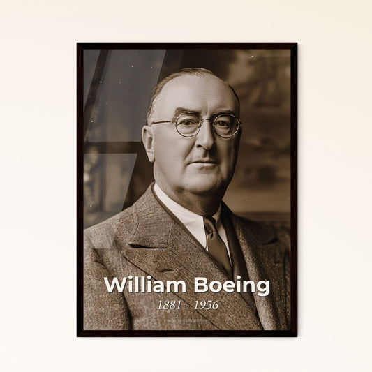 William Boeing: Iconic Aviation Pioneer - Stunning Cinematic Portrait for Elegant Home Decor – Framed or High-Res Aluminum Print