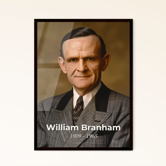 William Branham: Visionary Evangelist of the Healing Revival - Stunning Portrait Print for Home Decor or Meaningful Gift