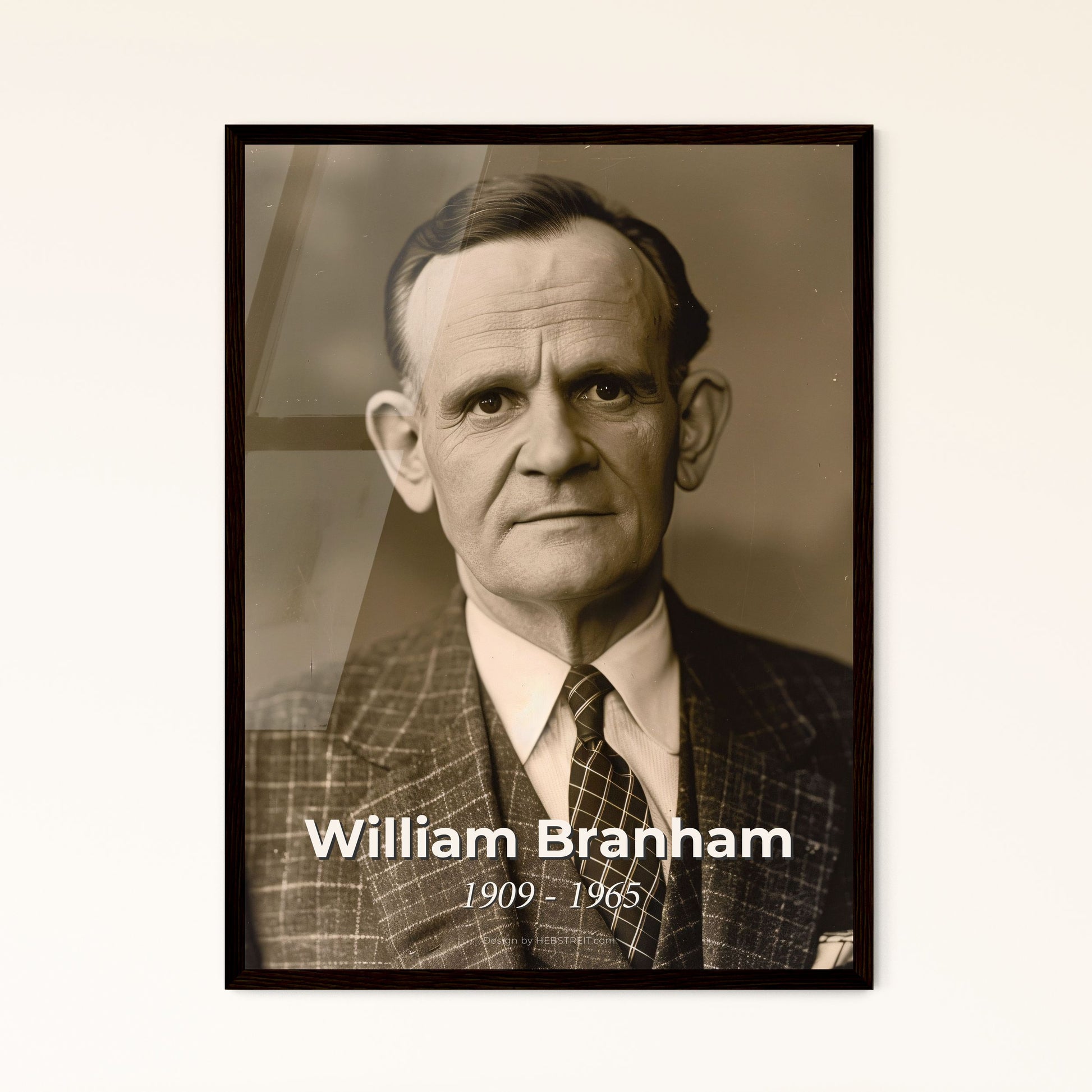 William Branham: Iconic American Evangelist - Profound Prophetic Ministry in Cinematic Sepia Print - Perfect for Home Décor