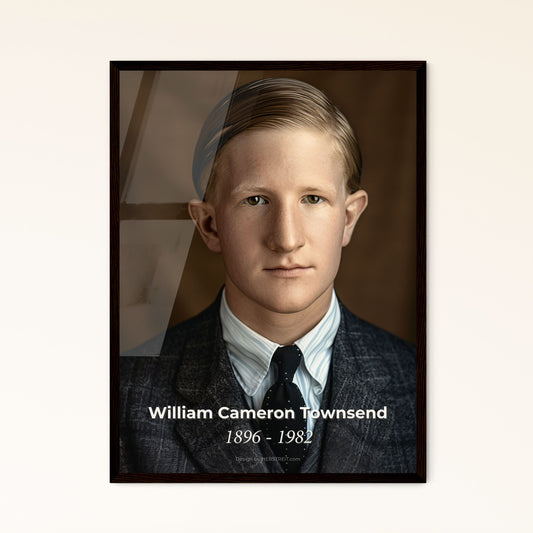 Timeless Tribute: William Cameron Townsend - Pioneer Missionary & Founder of Wycliffe Bible Translators - Fine Art Print