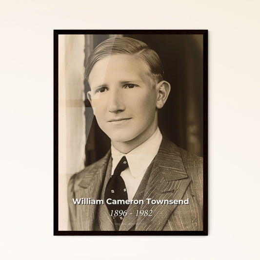 Timeless Tribute: William Cameron Townsend, Visionary Founder of Wycliffe Bible Translators - Exquisite Art Print for Home Decor