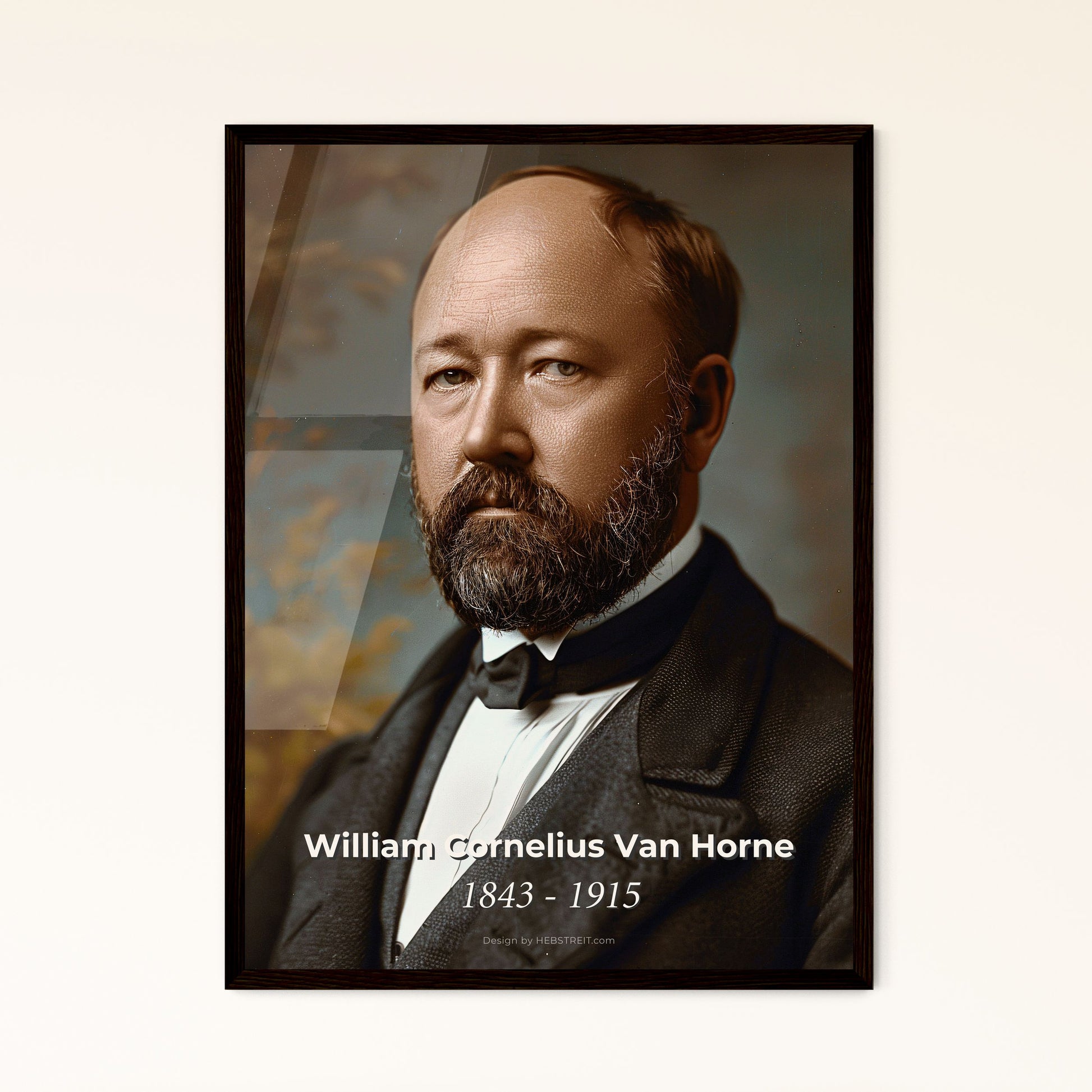 William Cornelius Van Horne: Iconic Portrait of the Railway Visionary in Sepia - Timeless Wall Art for Home Decor & Gifting!