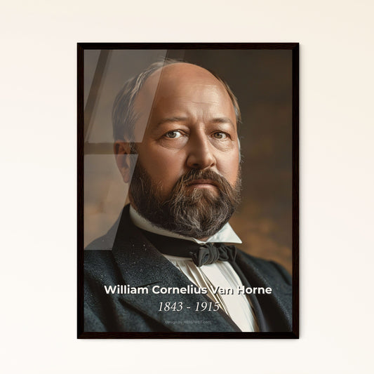 Unique Portrait of William Cornelius Van Horne: Iconic Railway Leader - Artful Monochrome Print for Timeless Home Décor