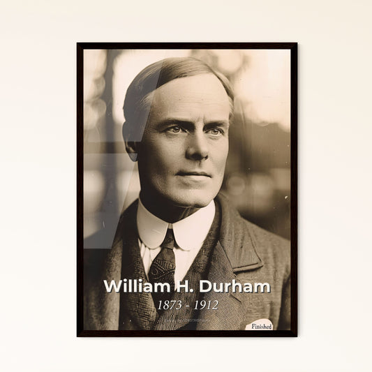 William H. Durham: Pioneering Pentecostal Preacher Portrait in Sepia - Timeless Home Decor Print, Framed or Aluminum Options Available