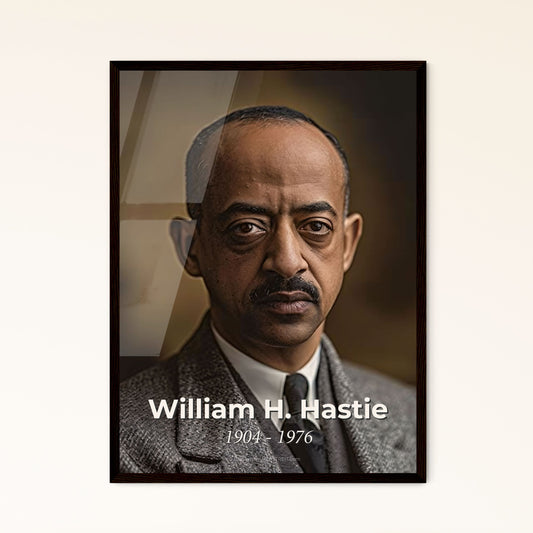 William H. Hastie: Pioneering African American Judge & Civil Rights Advocate - Artful Monochrome Portrait for Inspired Spaces