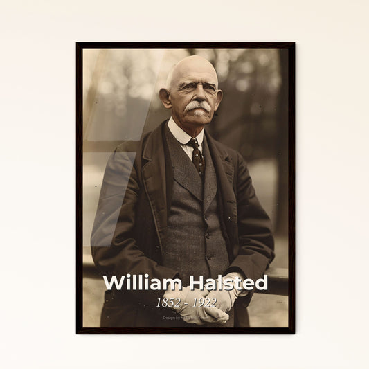 William Halsted: Pioneer of Modern Surgery - Timeless Portrait on Rustic Background, Perfect for Home Decor & Gifting