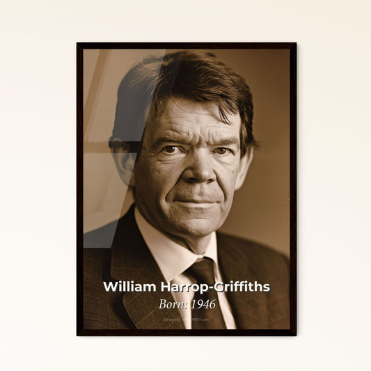 Elevated Portrait of William Harrop-Griffiths: Celebrated British Anesthesiologist - A Timeless Gift for Art & Home Decor Enthusiasts