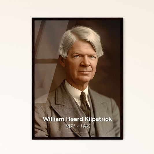 Timeless Portrait of William Heard Kilpatrick: Icon of Progressive Education - Ultrarich Contrast Art Print for Elevated Decor