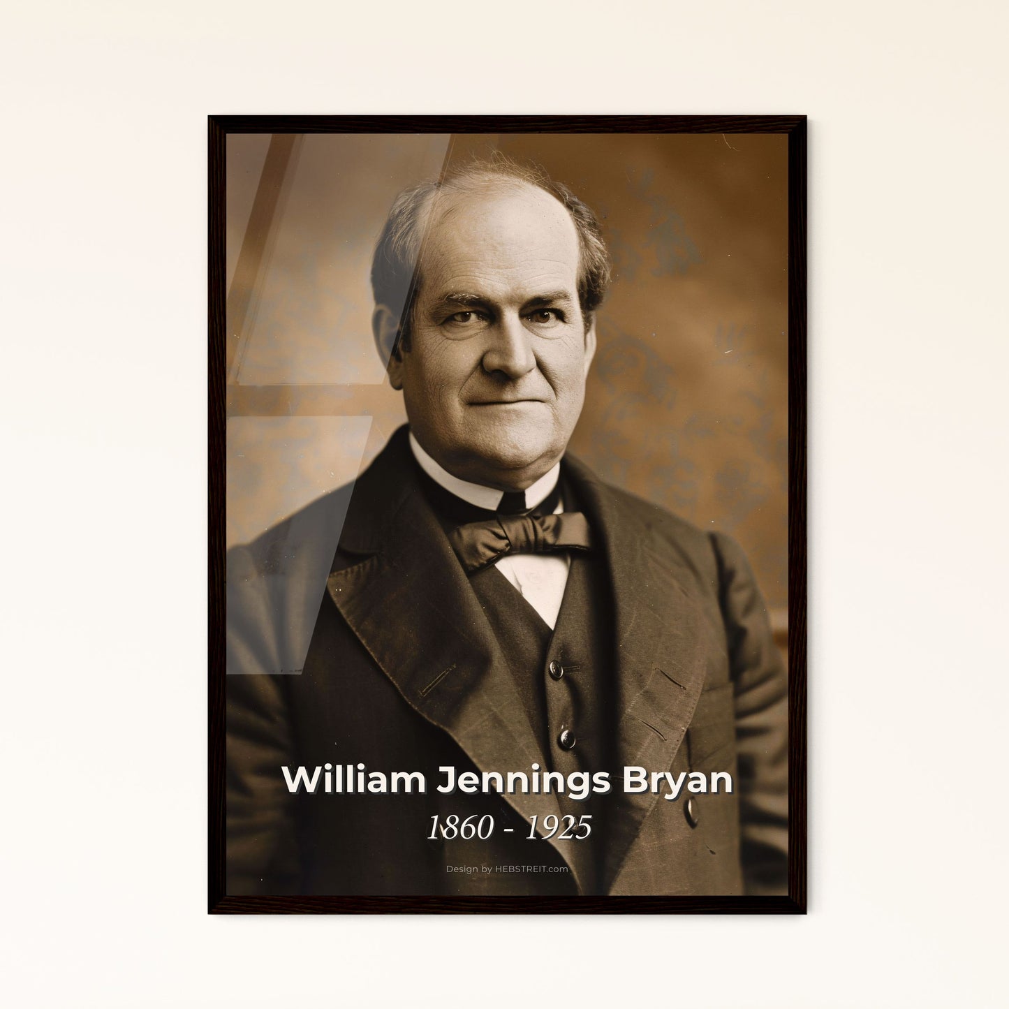 William Jennings Bryan: The Populist Pioneer - Stunning Ultrarealistic Portrait on Rustic Background | Perfect Gift & Décor