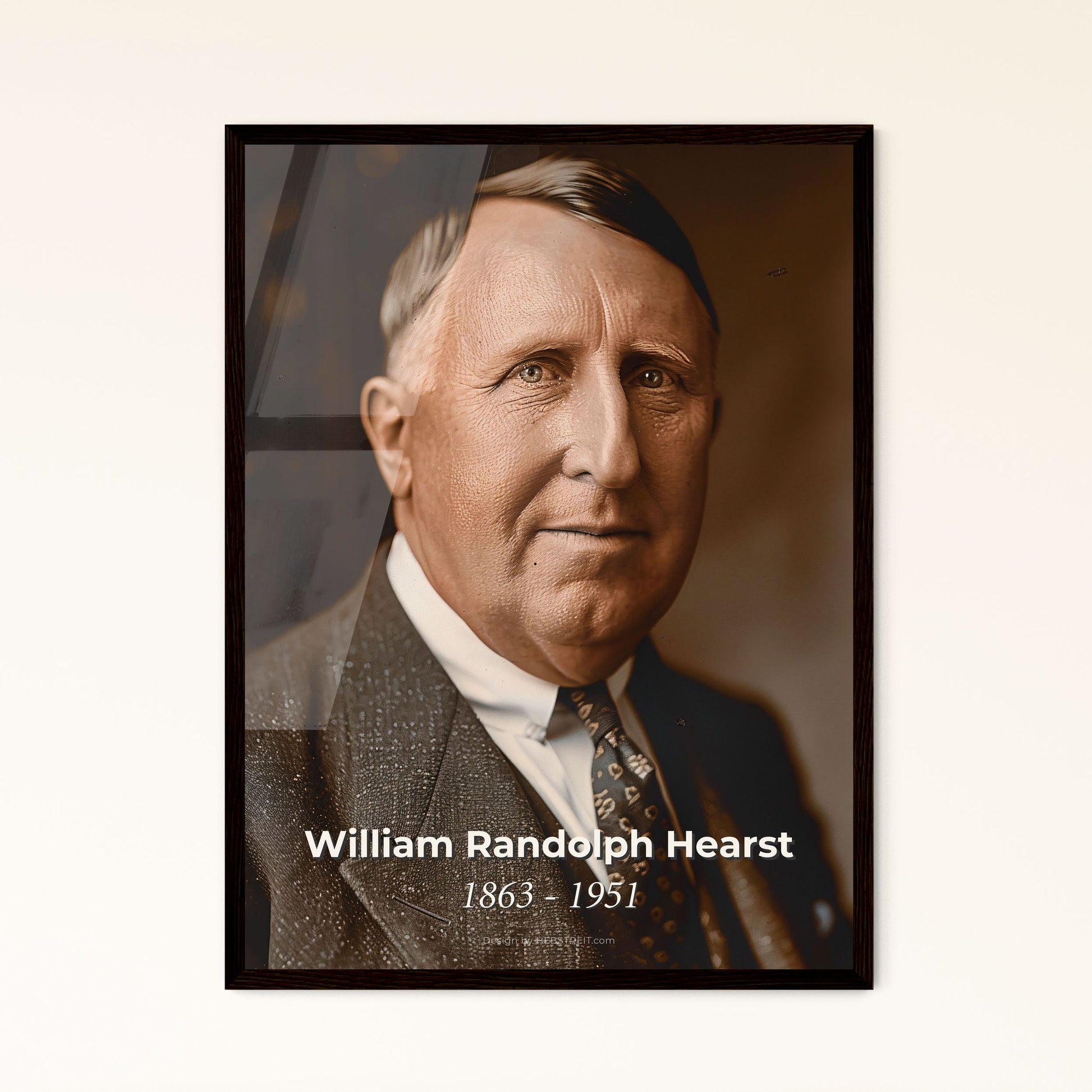 William Randolph Hearst: Icon of American Journalism - Timeless Portrait on Rustic Background - Perfect for Home Decor & Gifting!