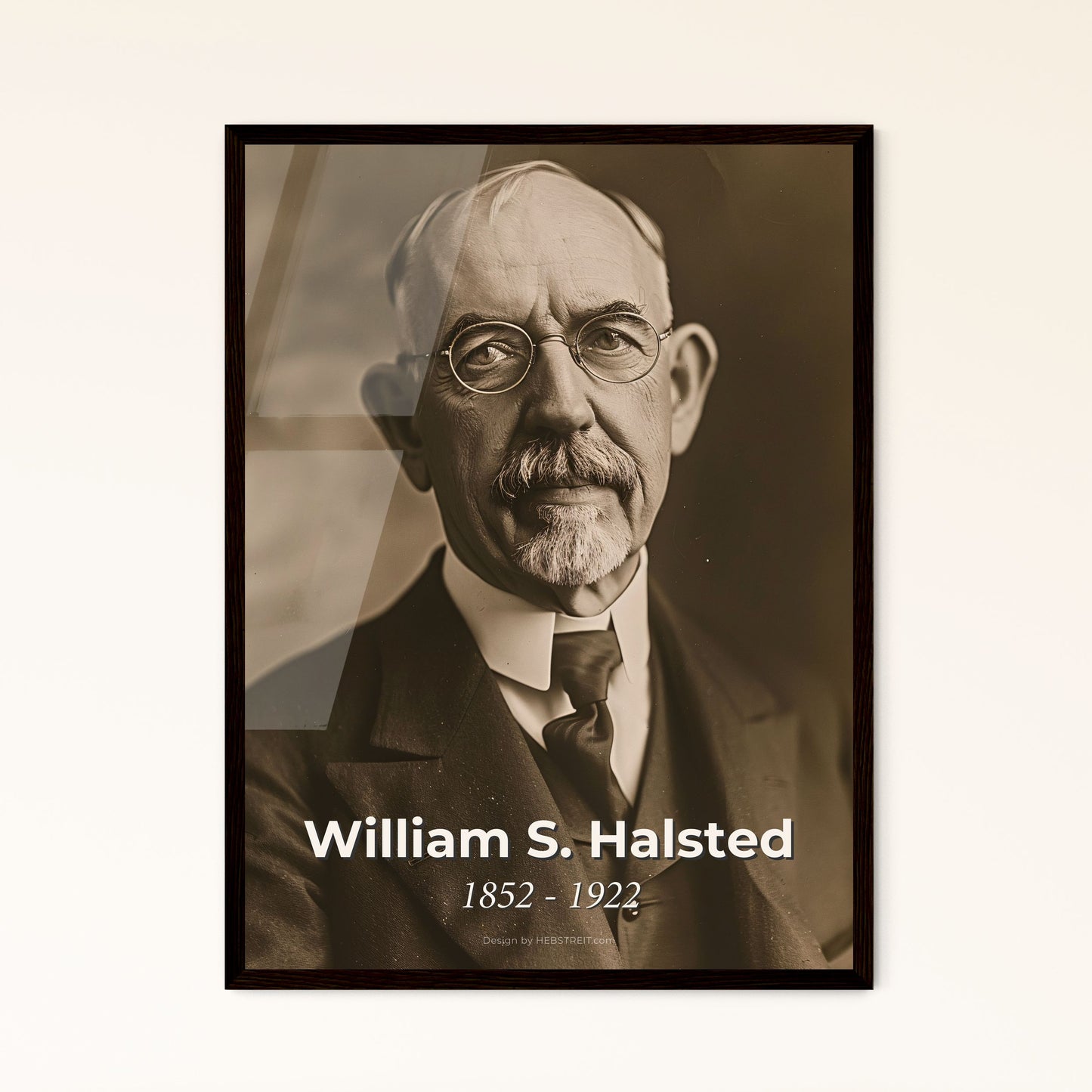 William S. Halsted: Pioneering Surgeon - Elegant Monochromatic Portrait for Timeless Home Decor | Print, Framed & Aluminum Options