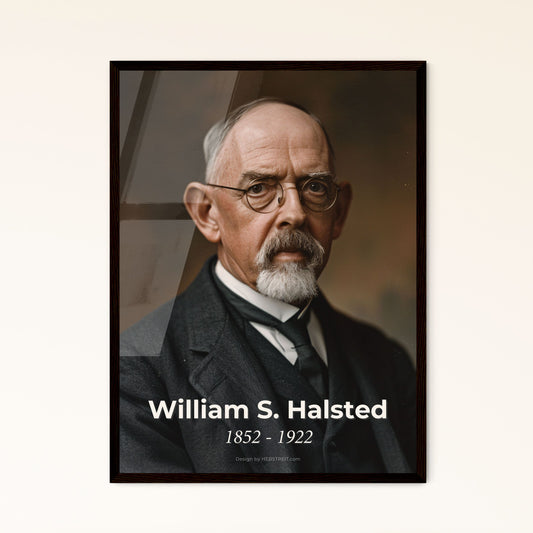 William S. Halsted: Pioneering Surgeon - Timeless Portrait in Rustic Elegance, Perfect for Home Decor & Gift Giving