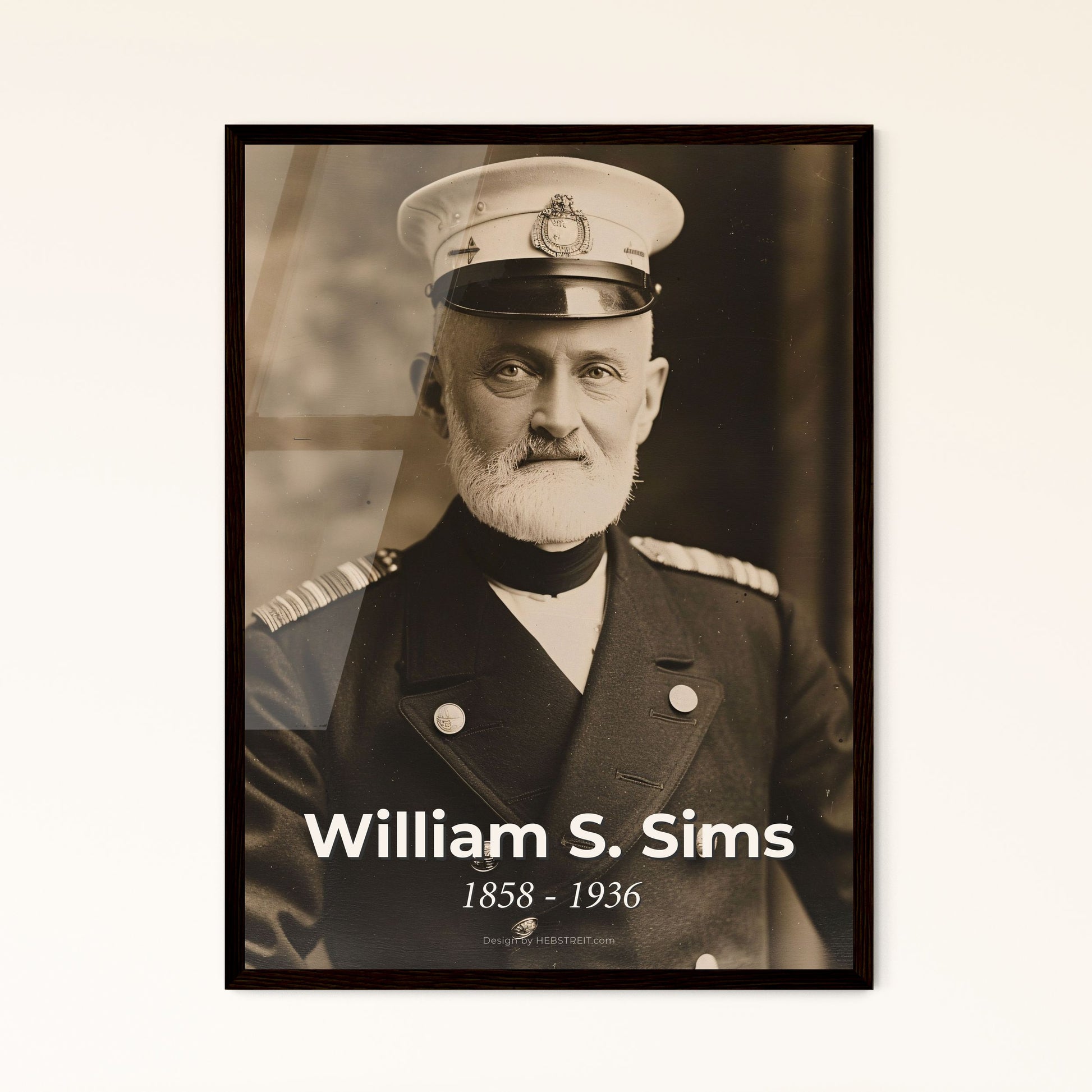 Admiral William S. Sims (1858-1936): A Pioneering Force in U.S. Navy Modernization – Timeless Art Print for Home Decor