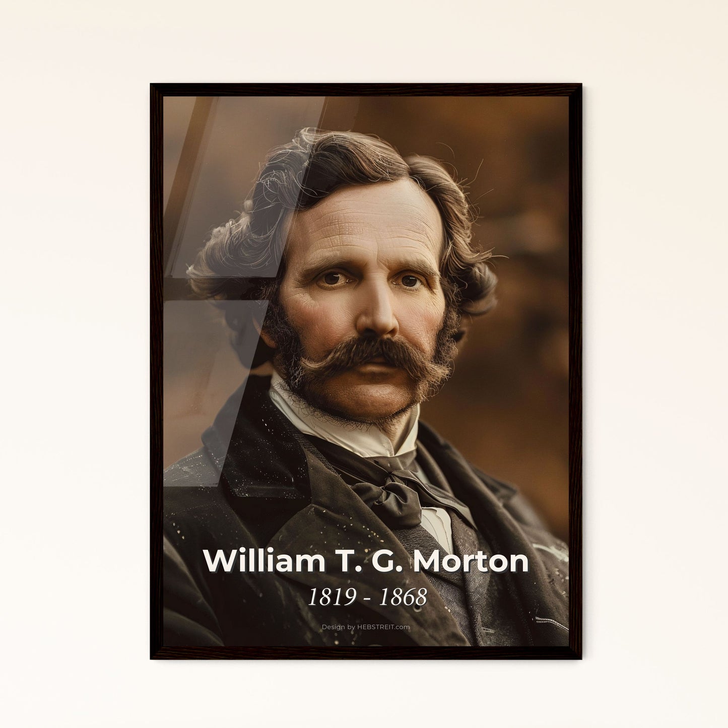 William T. G. Morton: Pioneering Anesthesia - Timeless Portrait in Monochrome, Perfect for Home Decor & Gift Giving