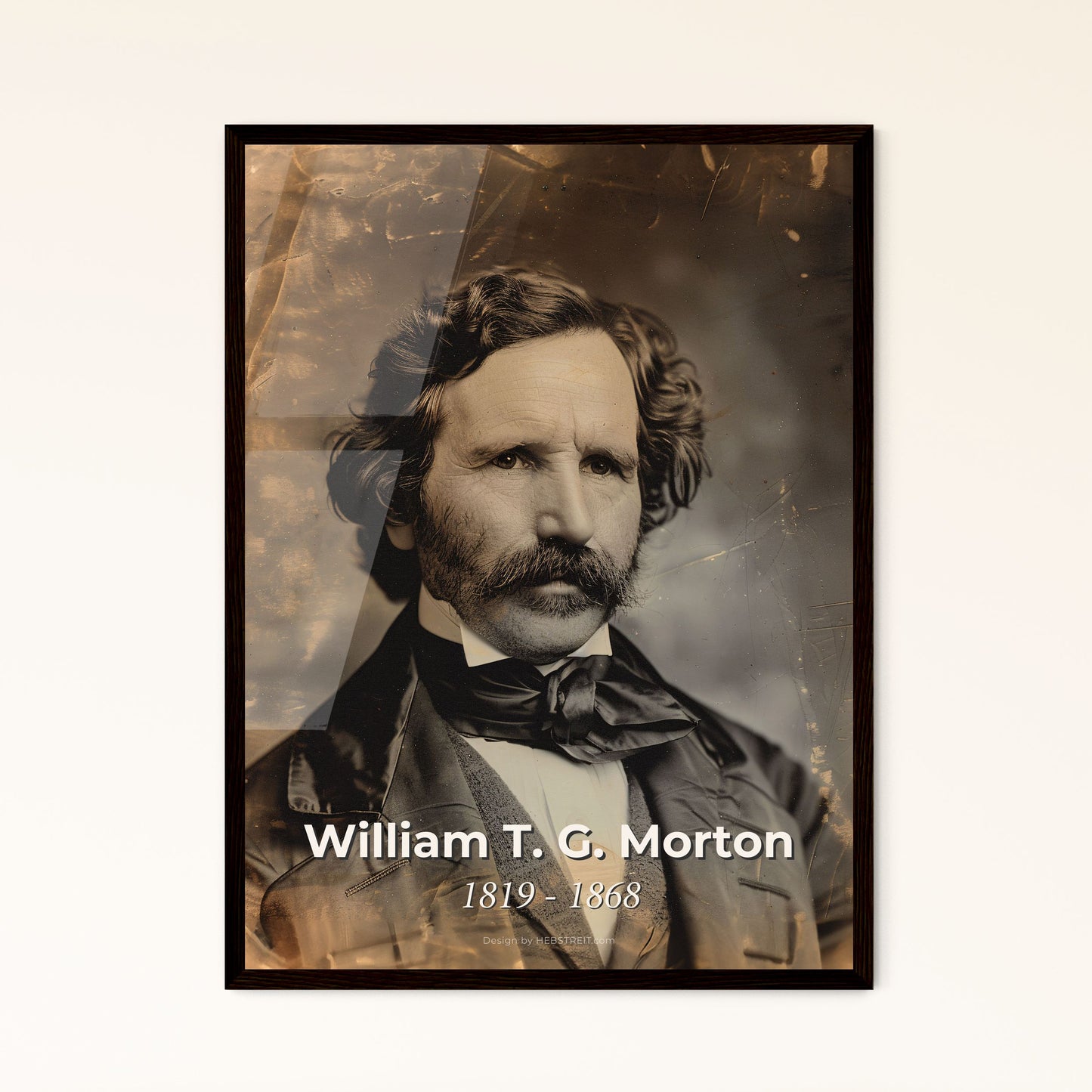 William T. G. Morton: Pioneer of Ether Anesthesia - Stunning Monochromatic Portrait Print for Home Decor & Timeless Gifts