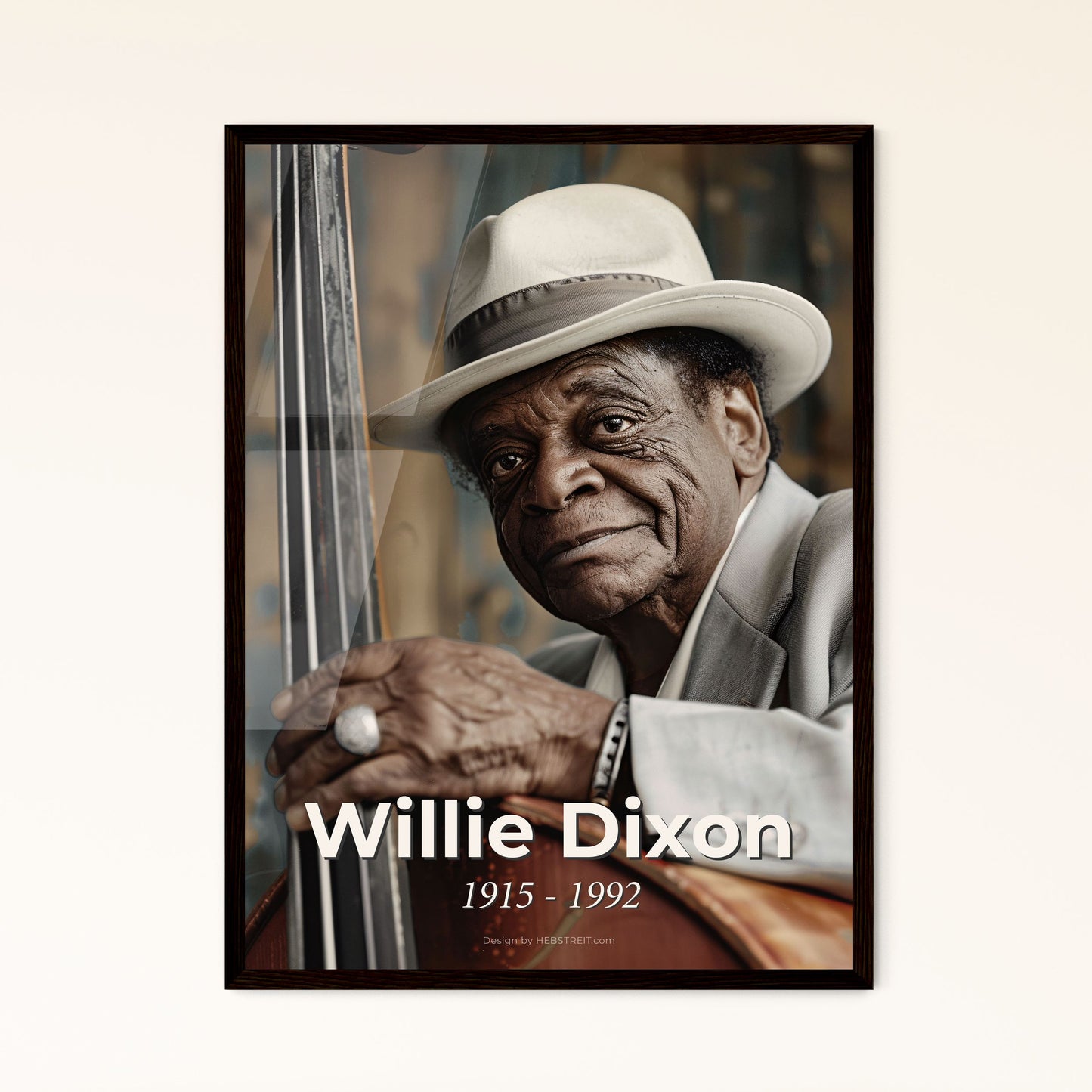 Willie Dixon: The Soul of Blues - Iconic Portrait in Cinematic Sepia, Perfect for Home Décor or as a Timeless Gift