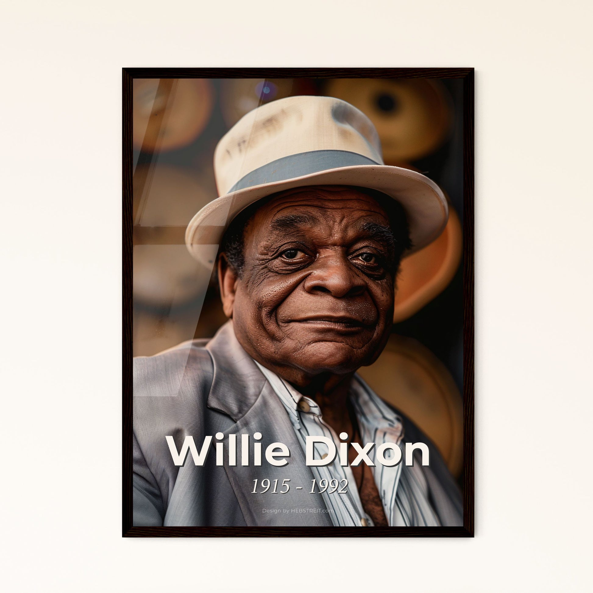 Willie Dixon: Iconic Blues Legend - Captivating Portrait in Ultra-Realistic Sepia  A Timeless Tribute to Musical Greatness