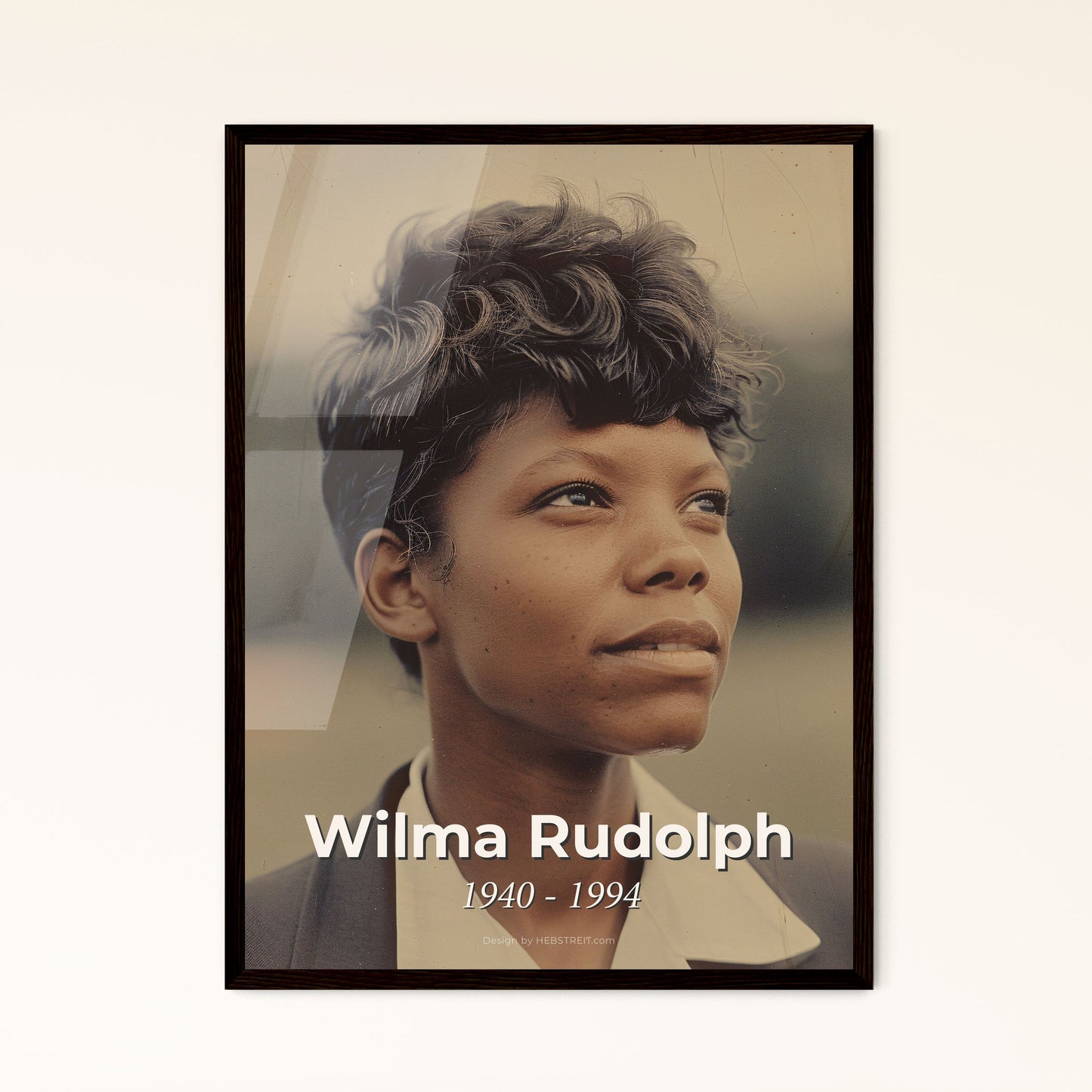 Wilma Rudolph: Trailblazing Olympic Legend - Captivating Portrait in Vintage Style, Perfect for Home Decor or Unique Gifts