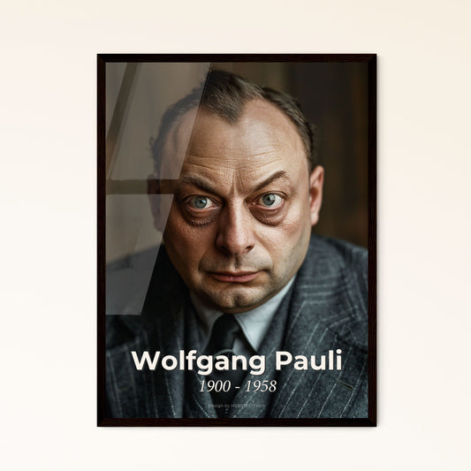 Timeless Portrait of Wolfgang Pauli: Nobel Laureate & Pioneer of Physics on Rustic Background - Impeccable Art for Home Decor