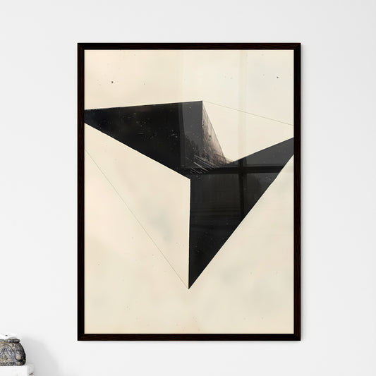 Vibrant 1920s Minimal Geometric Painting Design with Black Triangle and Wire Default Title