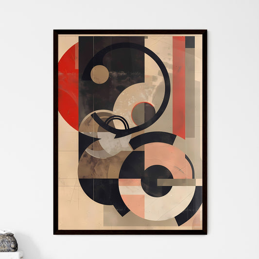 Colorful Abstract Geometric Mid Century Mode - Framed Art Print