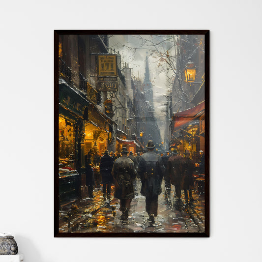 19th Century Painting French Paris Street Scene People Market View Art Painting Default Title