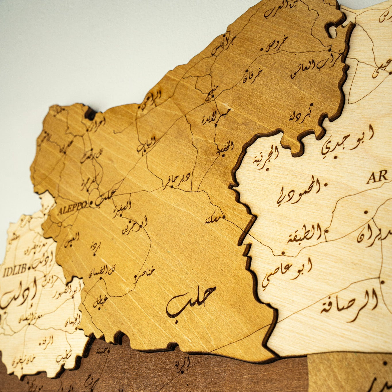 Wooden Map of Syria – Unique Wall Art for Home & Office