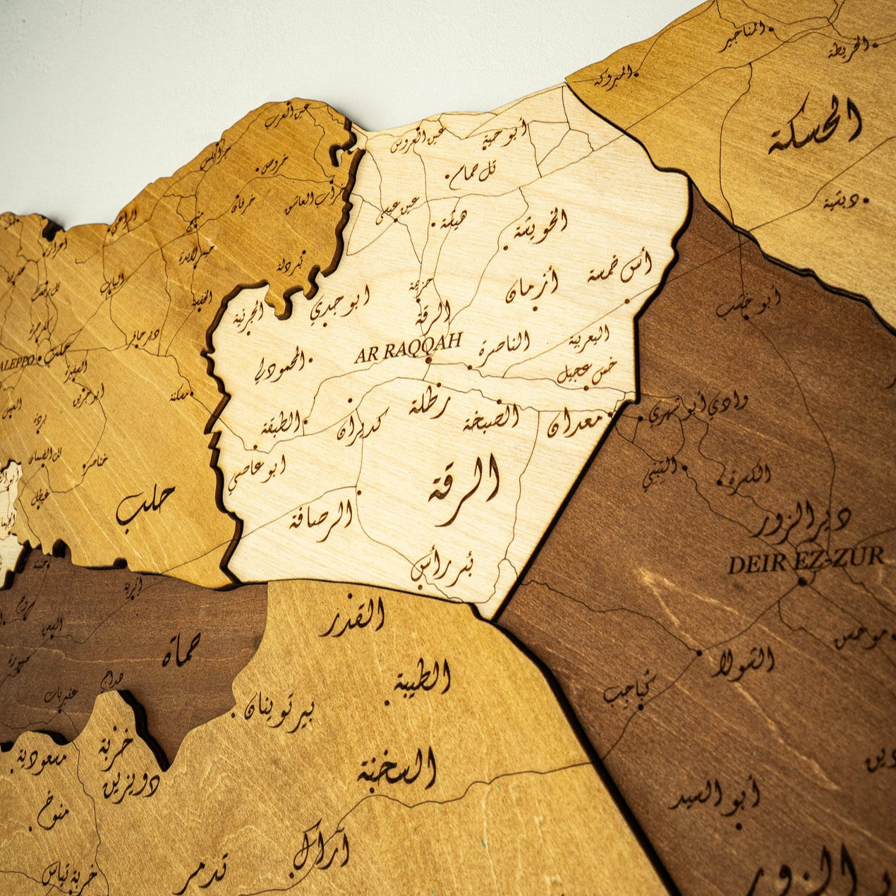 Wooden Map of Syria – Unique Wall Art for Home & Office