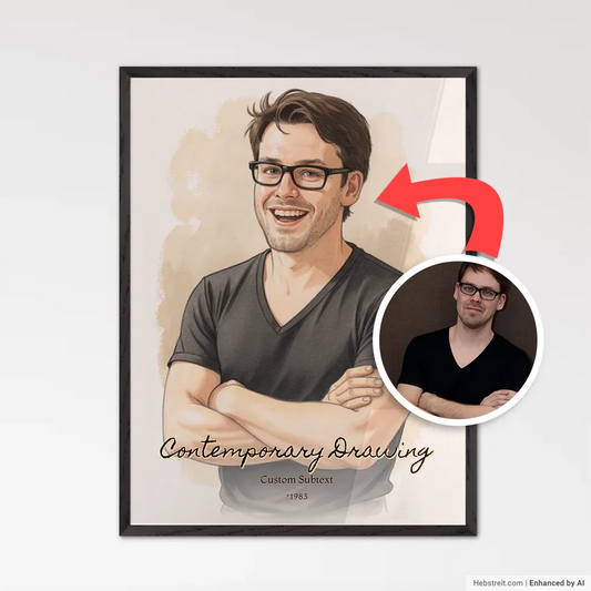 Custom Contemporary Art Portrait by AI – Upload Your Photo