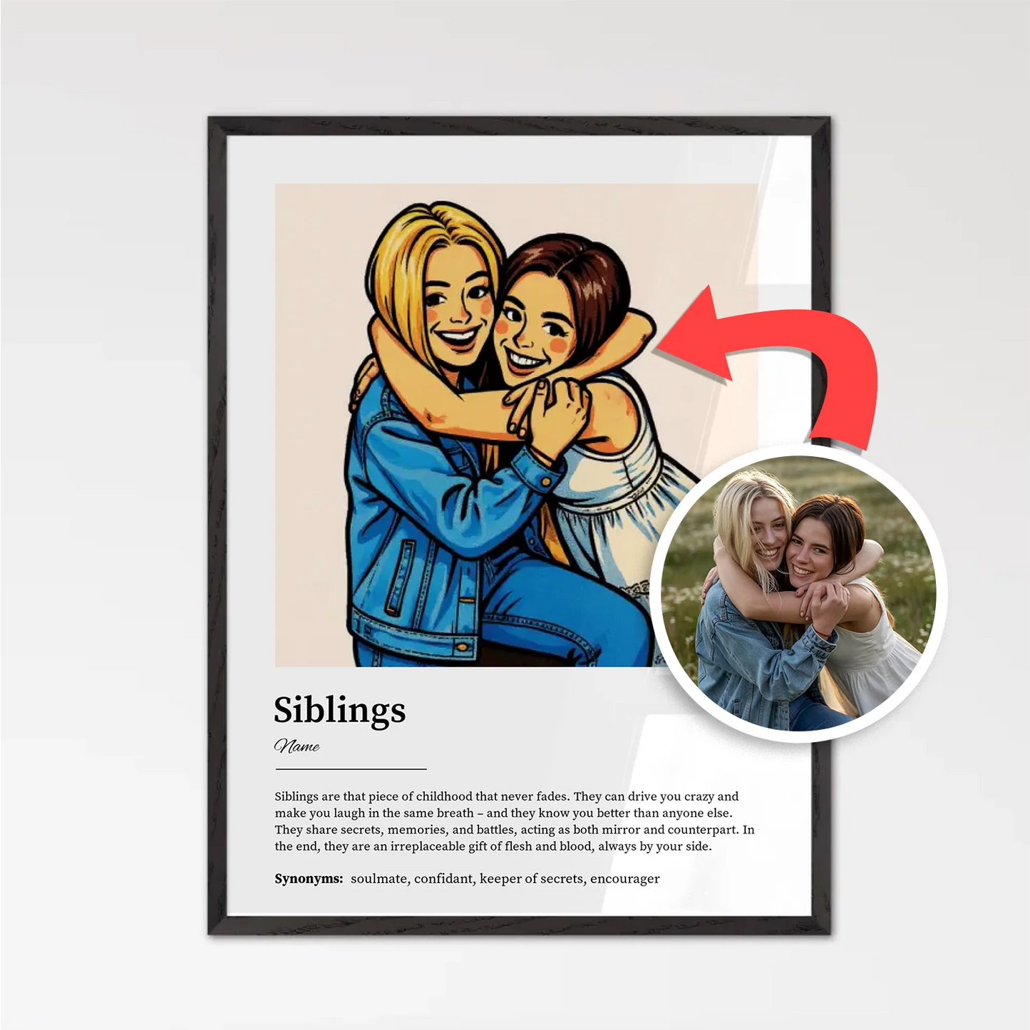 Siblings Custom Photo Print
