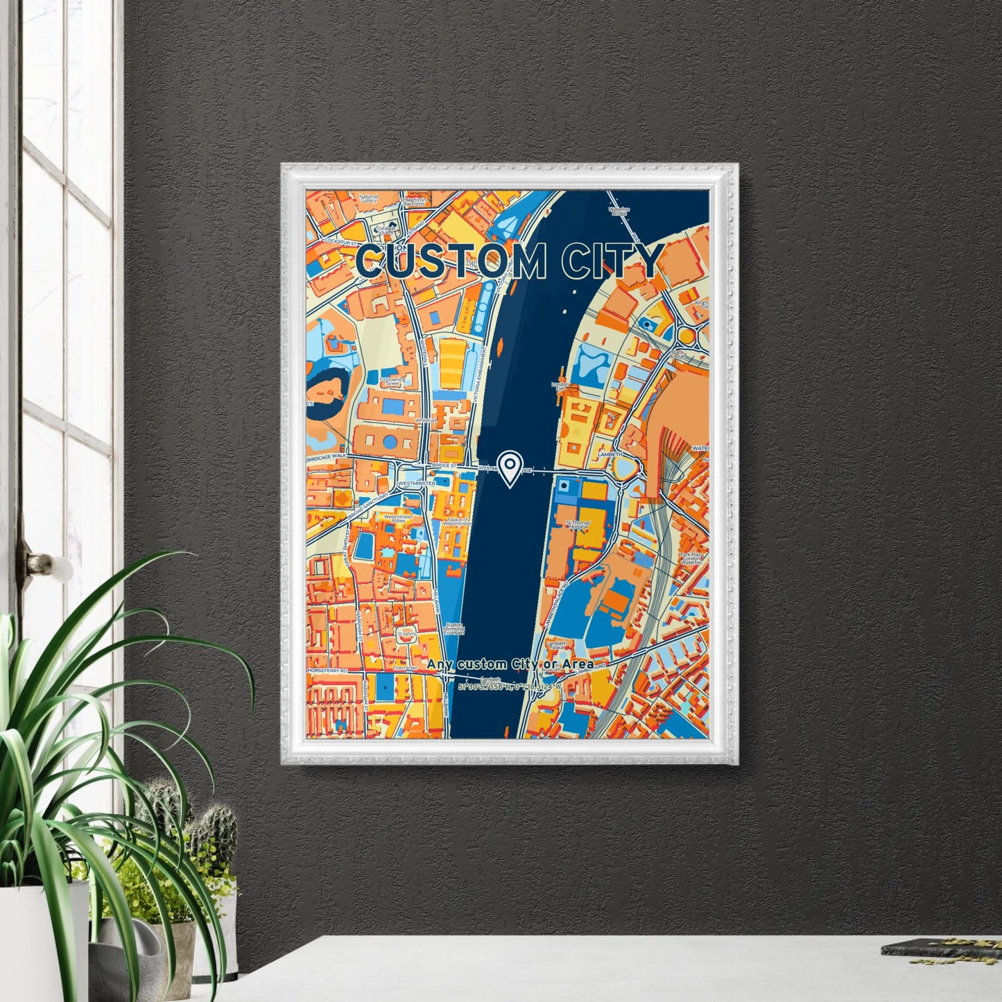 Wall Art in Retro White Frame