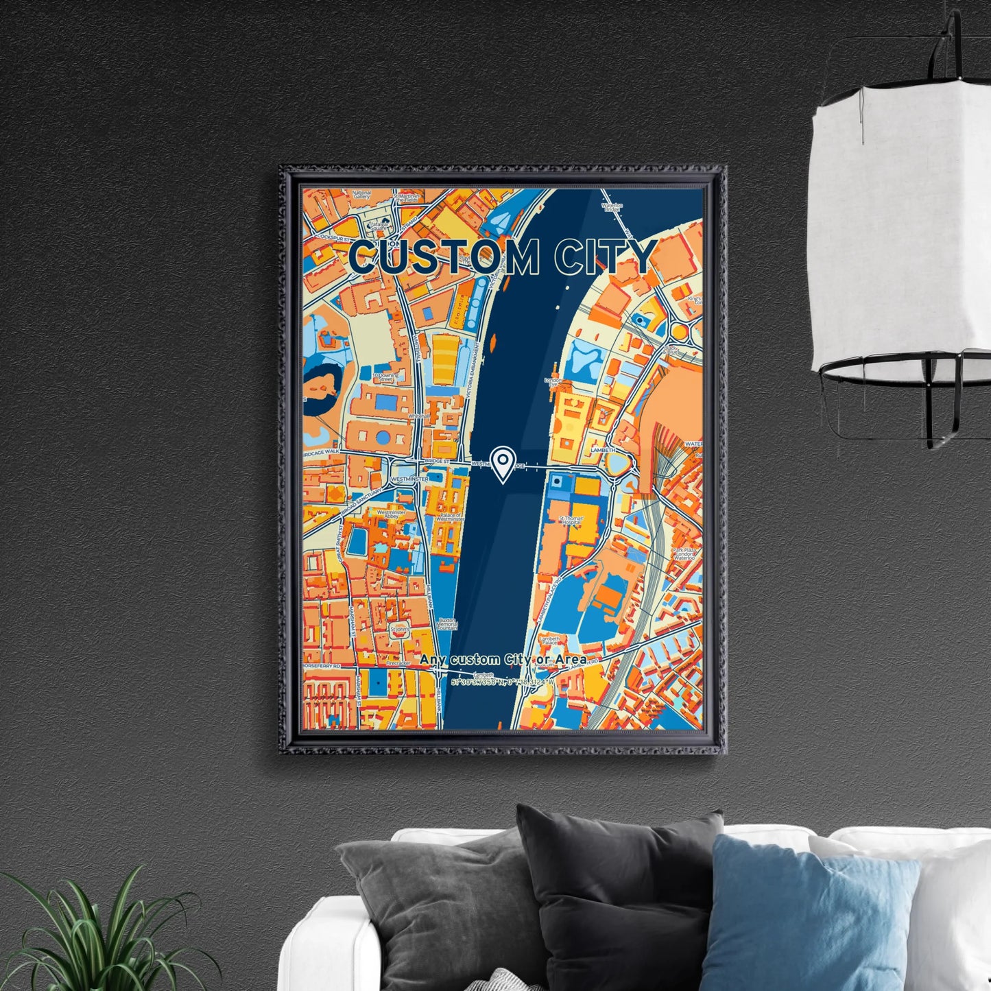 Wall Art in Retro Black Frame